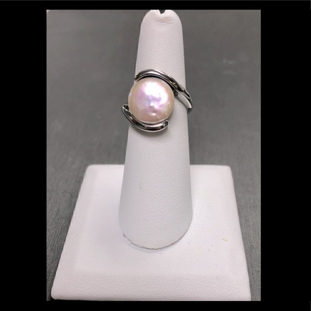 Honora white Pearl Ring Sterling Silver 925 size 6